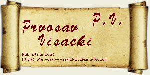 Prvosav Višacki vizit kartica